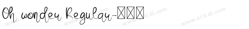 Oh wonder Regular字体转换